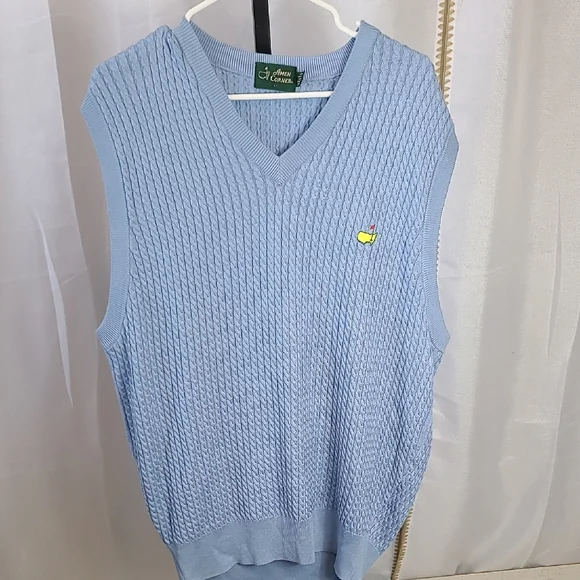 Blue Sleeveless Sweater Amen Corner Golf - Picture 1 of 4